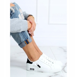 Baskets femme noires et blanches LA132P BLANC / NOIR 2