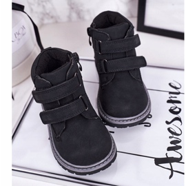 Apawwa Velcro Moa noir pour enfants 2