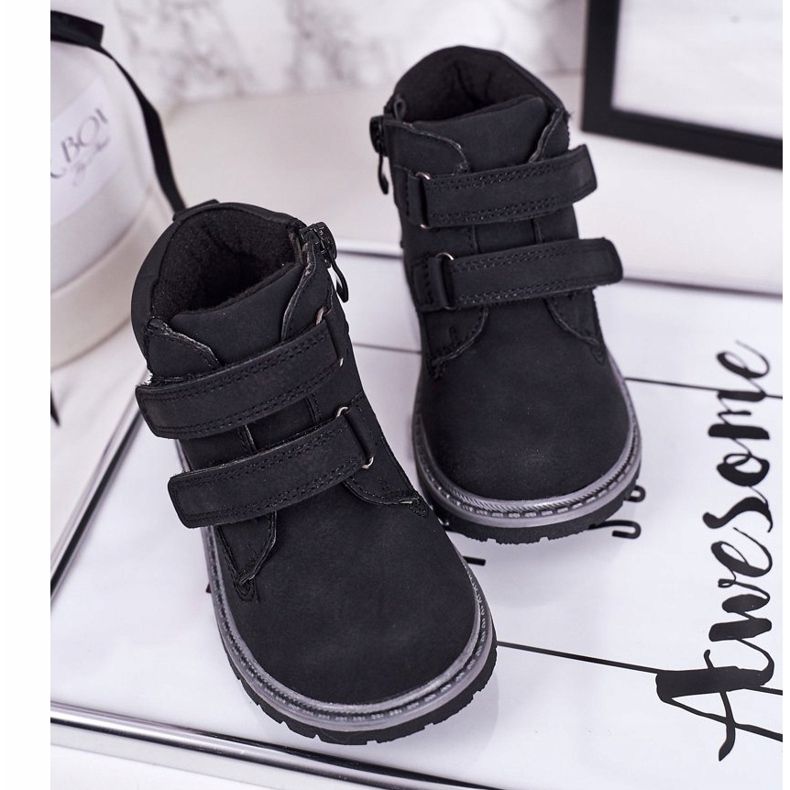 Apawwa Velcro Moa noir pour enfants le noir 2 Apawwa Velcro Moa noir pour enfants le noir 2