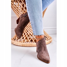 Nicole Bottines Femme Avec Découpe En Daim Marron Lawrence brun 6