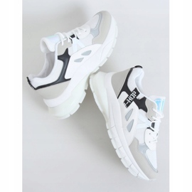 Chaussures de sport femme blanches B0-553 BLANC / NOIR multicolore 1