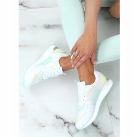 Chaussures de sport multicolores C915 BLANC / JAUNE / VERT blanche 4