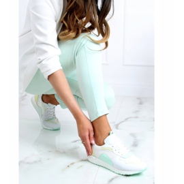 Chaussures de sport multicolores C915 BLANC / JAUNE / VERT blanche 2