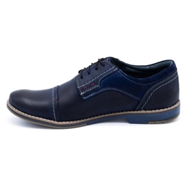 Olivier Chaussures cuir homme 253 bleu marine 1