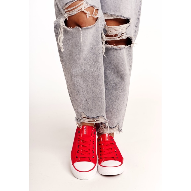 Baskets Basses Femme Big Star Rouge DD274339 1