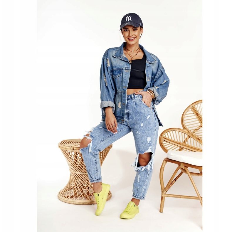 Baskets Femme Big Star Lime AA274012 jaune 2