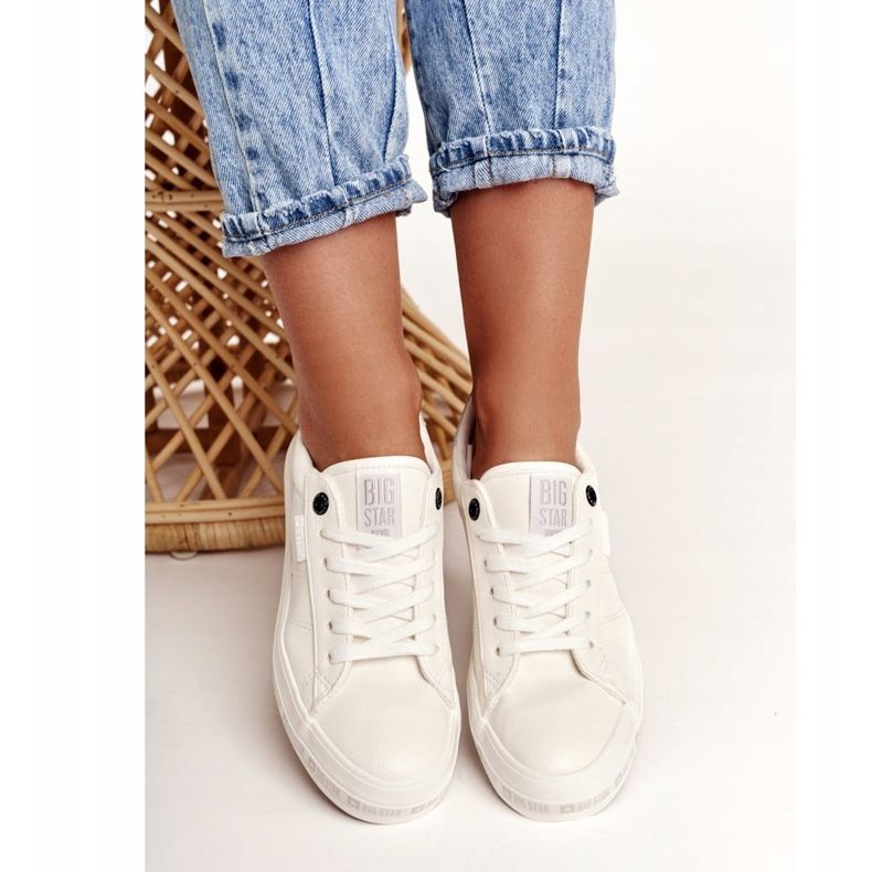 Baskets pour femmes Big Star White Snake GG274194 blanche 1