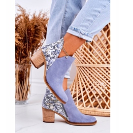 Bottes en cuir pour femmes sur un talon haut Maciejka Light Blue 04492 bleu 2 Bottes en cuir pour femmes sur un talon haut Maciejka Light Blue 04492 bleu 2