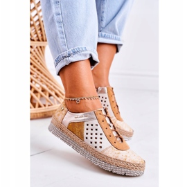 Chaussures en cuir pour femmes Maciejka Jaune 03339-44 multicolore 2