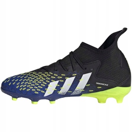 Chaussures de football adidas Predator Freak.3 Fg Junior bleu marine-vert FY0613 noir noir 1