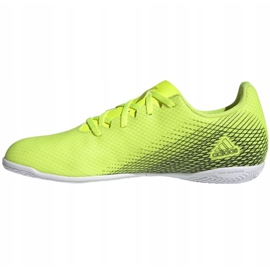 Chaussures de foot Adidas X Ghosted.4 In M FW6906 blanc, jaune néon vert 1