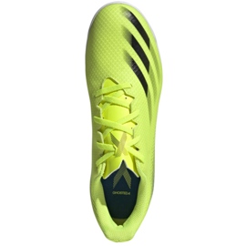 Chaussures de foot Adidas X Ghosted.4 In M FW6906 blanc, jaune néon vert 2