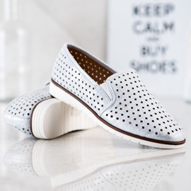 Kylie Slipons ajourés brillants argent 2