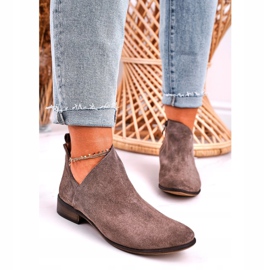 Nicole Bottines Femme Avec Découpe En Daim Marron Clarence brun 4