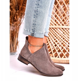 Nicole Bottines Femme Avec Découpe En Daim Marron Clarence brun 5