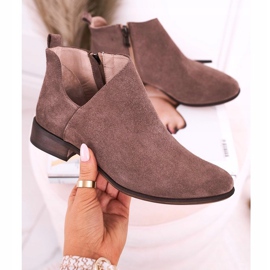 Nicole Bottines Femme Avec Découpe En Daim Marron Clarence brun 7