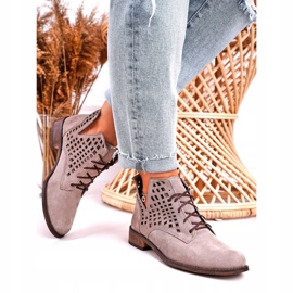 Nicole Bottes Susannah Femme Cappuccino Ajourées En Daim brun 9