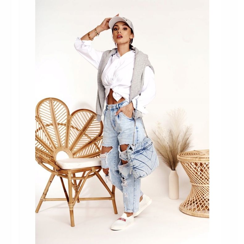 Baskets Femme Slip-on Big Star FF274219 Blanc blanche 1