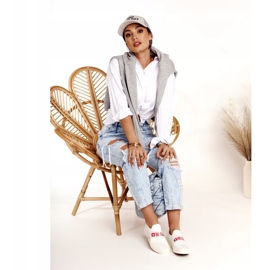 Baskets Femme Slip-on Big Star FF274219 Blanc blanche 2 Baskets Femme Slip-on Big Star FF274219 Blanc blanche 2