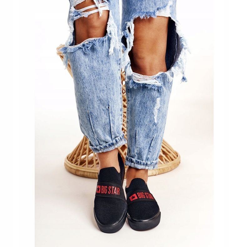 Baskets Femme Slip-on Big Star FF274221 Noir 2