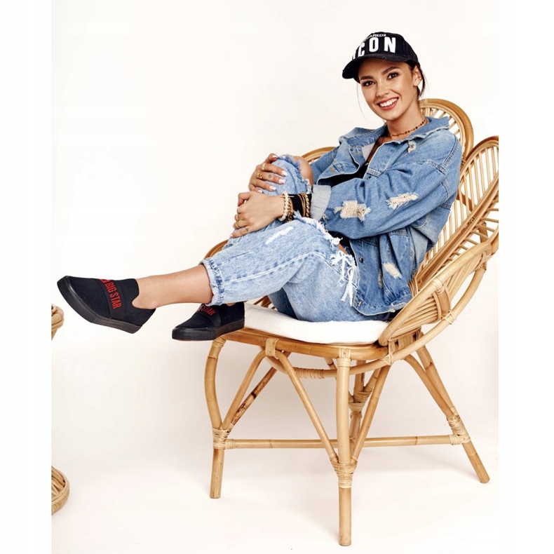 Baskets Femme Slip-on Big Star FF274221 Noir le noir 1