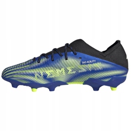 Chaussures de football Adidas Nemeziz.1 Fg Jr FY0816 blanc, noir, bleu, jaune bleu 1