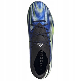 Chaussures de football Adidas Nemeziz.1 Fg Jr FY0816 blanc, noir, bleu, jaune bleu 2