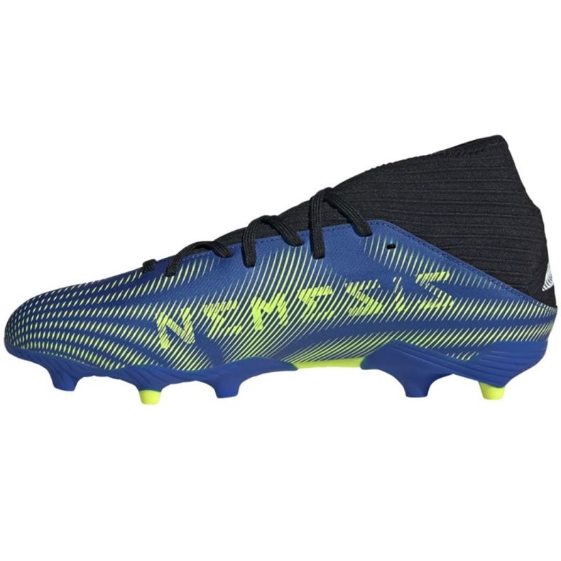 Chaussures de football Adidas Nemeziz.3 Fg M FW7349 blanc, noir, bleu, jaune bleu 1