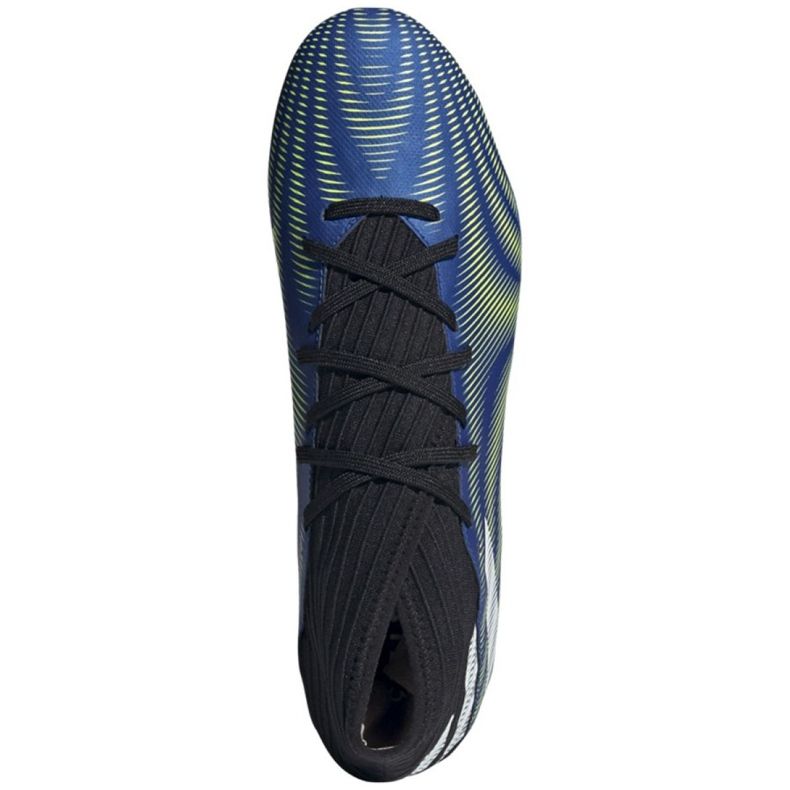Chaussures de football Adidas Nemeziz.3 Fg M FW7349 blanc, noir, bleu, jaune bleu 2