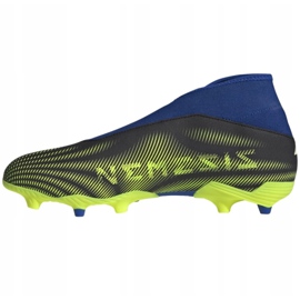 Chaussures de football Adidas Nemeziz.3 Ll Fg M FW7411 blanc, noir, bleu, jaune le noir 1