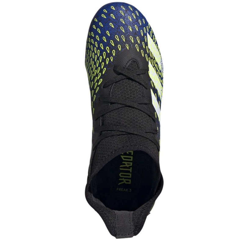 Chaussures de foot Adidas Predator Freak.3 Fg Jr FY0613 blanc, noir, royal noir 2