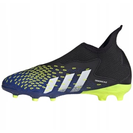Chaussures de foot Adidas Predator Freak.3 Ll Fg Jr FY0618 blanc, noir, royal le noir 1