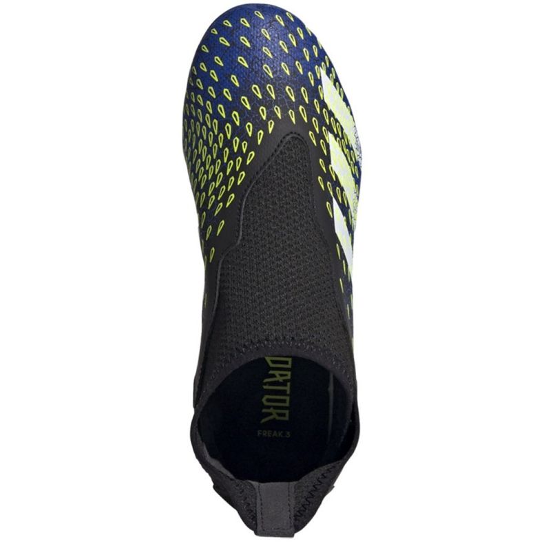 Chaussures de foot Adidas Predator Freak.3 Ll Fg Jr FY0618 blanc, noir, royal noir 2