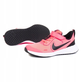 Chaussures Nike Revolution 5 Psv Jr BQ5672-602 blanche rose 1