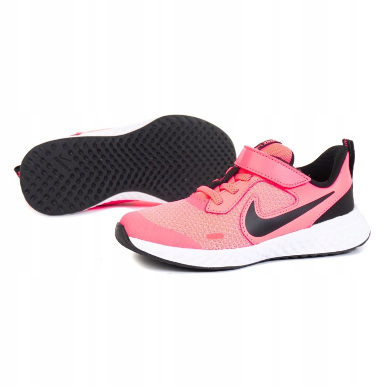 Chaussures Nike Revolution 5 Psv Jr BQ5672-602 blanche rose 1
