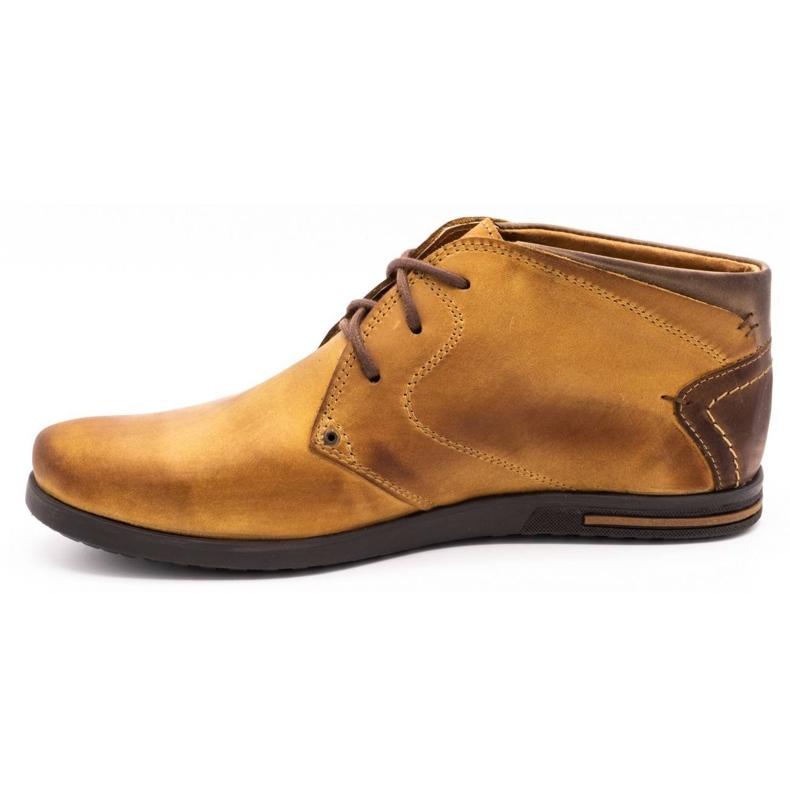 Polbut Boots cuir homme C37SW rouge brun jaune 1