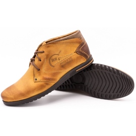 Polbut Boots cuir homme C37SW rouge brun jaune 3