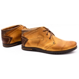 Polbut Boots cuir homme C37SW rouge brun jaune 4