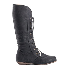Bottes plates isolées noires 3011-31 le noir 1