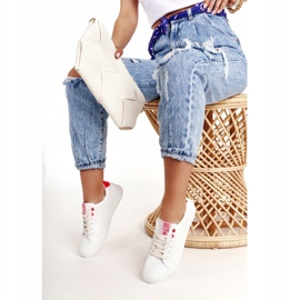 Baskets Cuir Femme Big Star BB274210 Blanc et Rouge blanche 1 Baskets Cuir Femme Big Star BB274210 Blanc et Rouge blanche 1