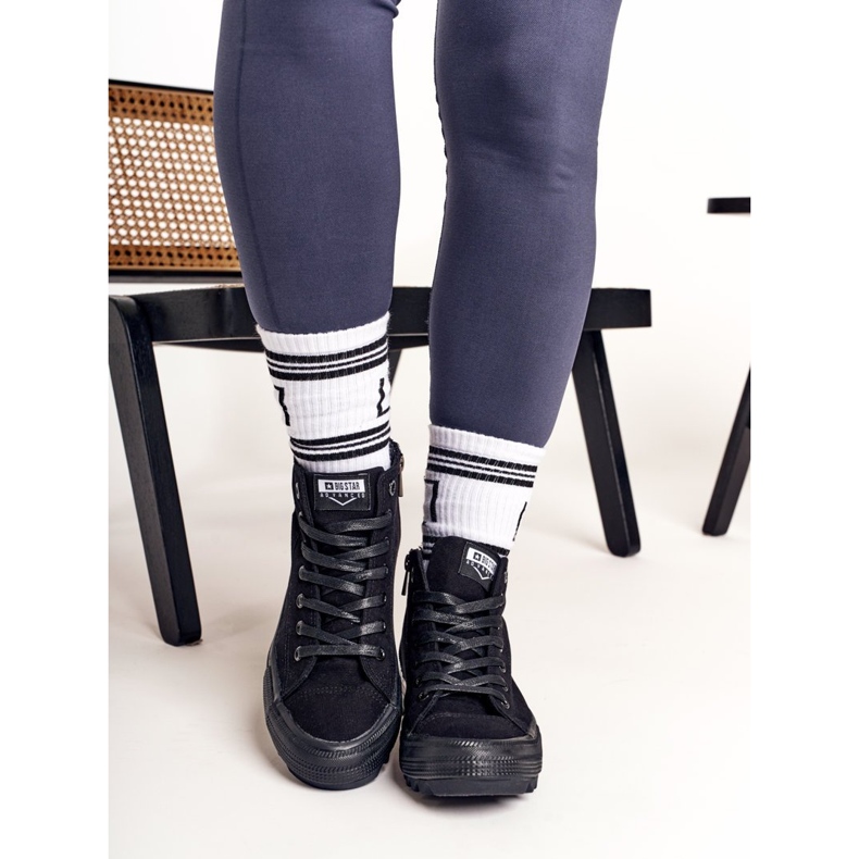 Baskets Hautes Femme Big Star FF274244 Noir 2