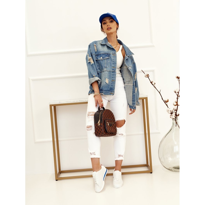 PS1 Chaussures de sport femme Sneakers Blanc Nova rouge bleu marine 1