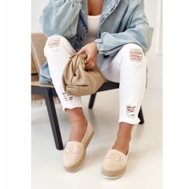 PS1 Espadrilles Femme Sur Une Plateforme De Paille Beige Febi 1