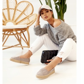 PS1 Espadrilles Femme Sur Une Plateforme De Paille Gris Febi 2 PS1 Espadrilles Femme Sur Une Plateforme De Paille Gris Febi 2