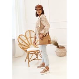 Baskets Femme On A Massive Sole Kaki Daydreamer beige brun doré 1