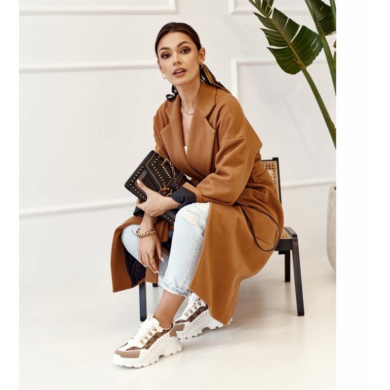 Baskets Femme On A Massive Sole White Daydreamer beige blanc brun doré 1