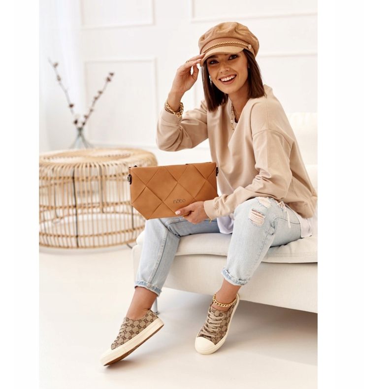 Baskets Classic Logged Khaki Challenge pour femmes beige brun 2