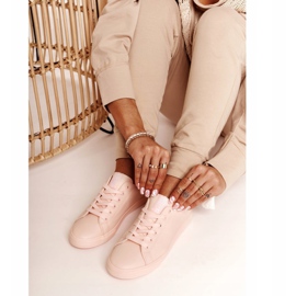 Baskets en cuir pour femmes Big Star HH274141 Rose clair 1