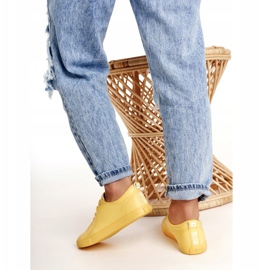 Baskets en cuir pour femmes Big Star HH274142 Jaune 3