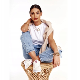 Baskets femme Big Star DD274892 Blanc-Rouge blanche 2